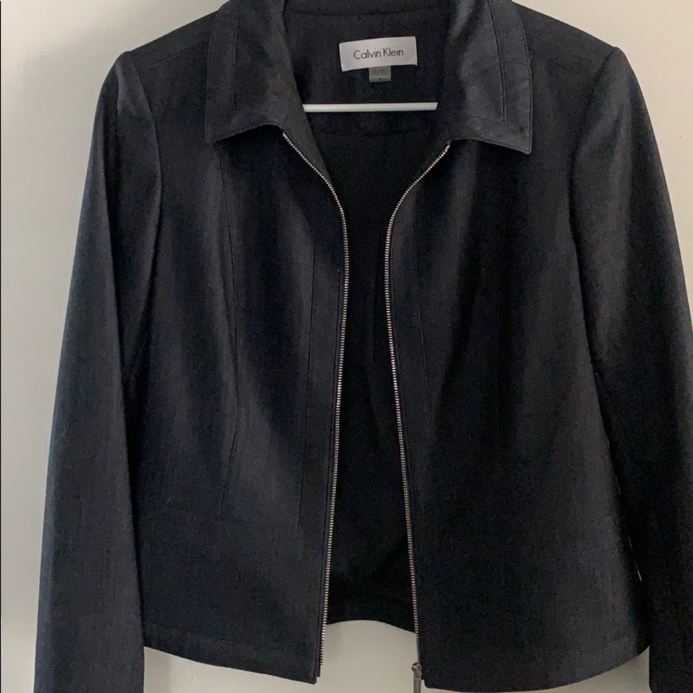 Calvin Klein size 6 dressy denim jacket $30